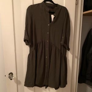 NWT Zara Green 3/4 Sleeve mini Dress